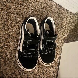 Kids Black and White Velcro Sneakers